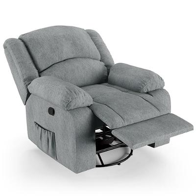 Poltrona Do Papai Reclinável Pietra Glider Giratória Fh9 Linho Cinza - Mpozenato