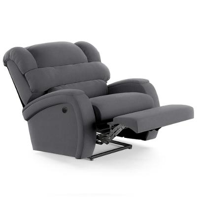 Poltrona Do Papai Reclinável Kalie Power Elétrica Fh9 Veludo Cinza - Mpozenato