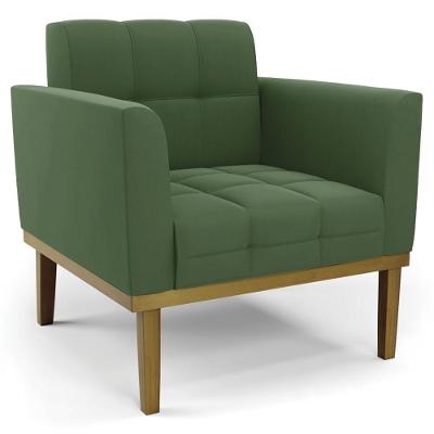 Poltrona Decorativa Ana Suede Verde Ibiza