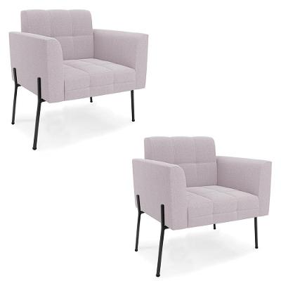 Kit 2 Poltronas Para Sala Ana Rosê Ibiza