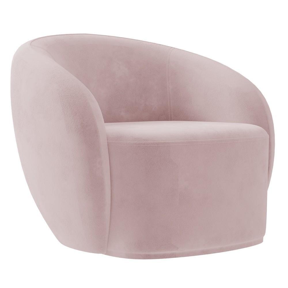 Poltrona Para Sala De Estar Orgânica Kit Com 2 Garbin K04 Veludo Rosê - Mpozenato - 6