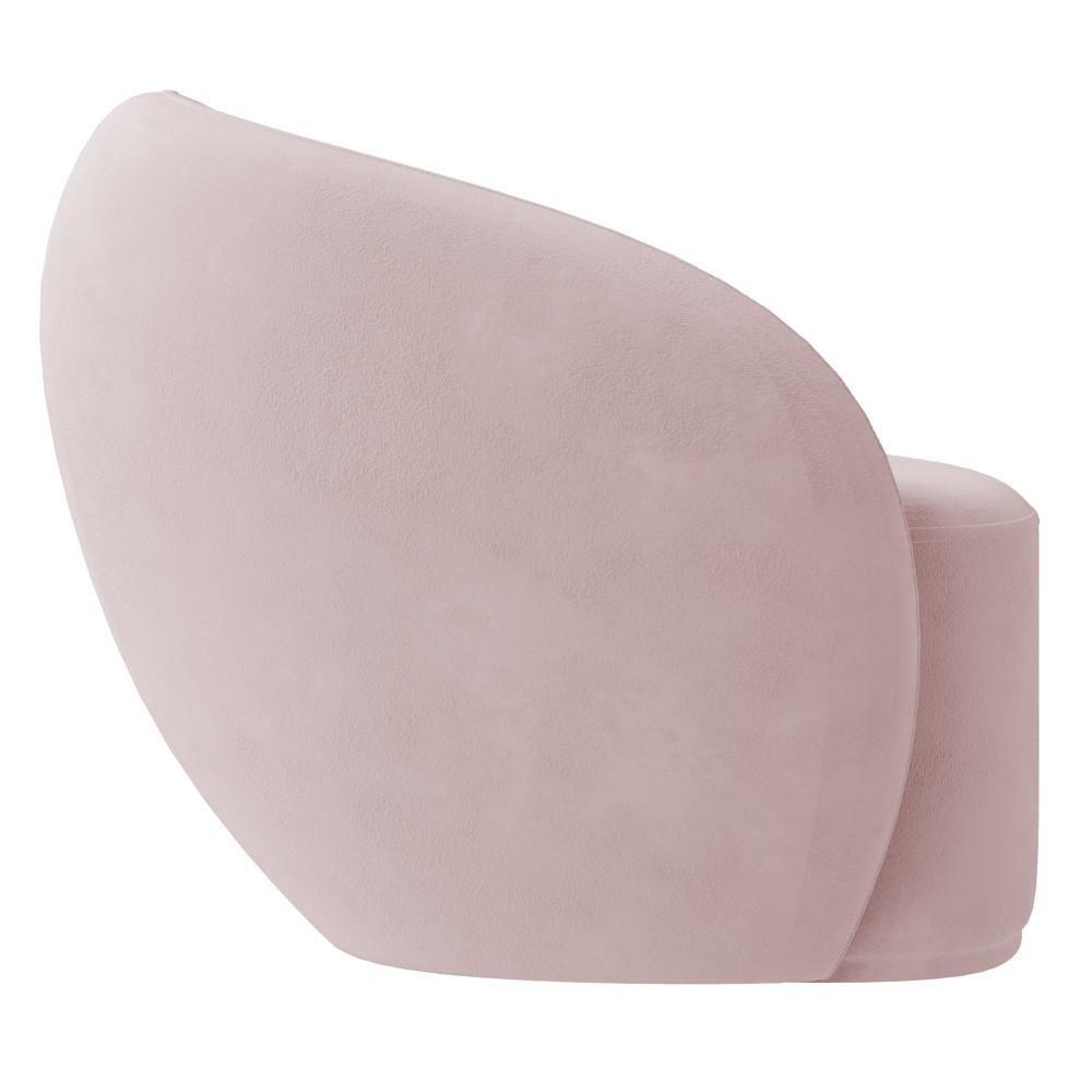 Poltrona Para Sala De Estar Orgânica Kit Com 2 Garbin K04 Veludo Rosê - Mpozenato - 7