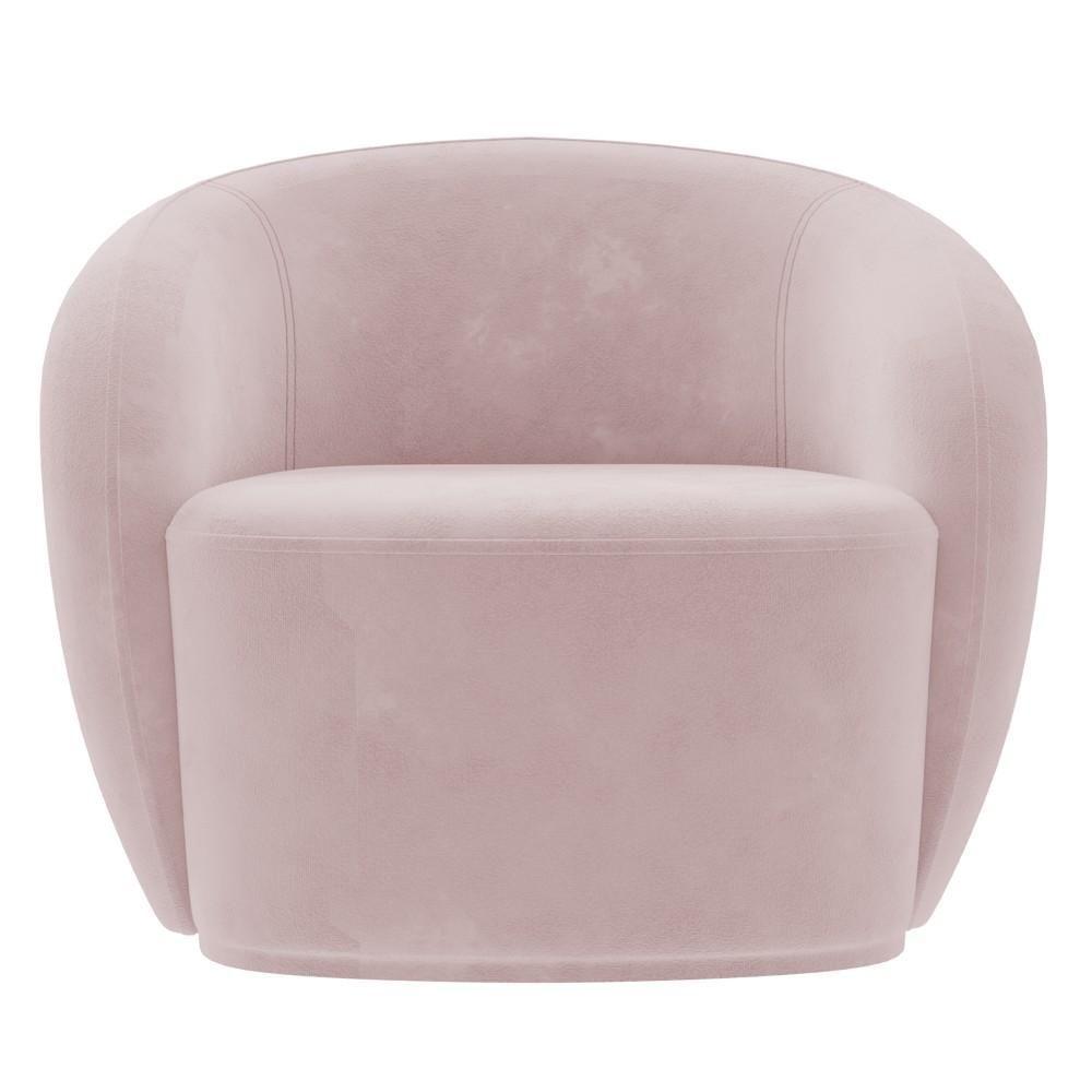 Poltrona Para Sala De Estar Orgânica Kit Com 2 Garbin K04 Veludo Rosê - Mpozenato - 8