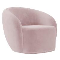 Poltrona Para Sala De Estar Orgânica Kit Com 2 Garbin K04 Veludo Rosê - Mpozenato - 6