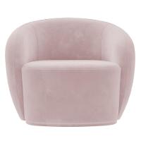 Poltrona Para Sala De Estar Orgânica Kit Com 2 Garbin K04 Veludo Rosê - Mpozenato - 8