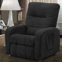 Poltrona Do Papai Reclinável Turim Veludo Preto - Js Móveis - 2