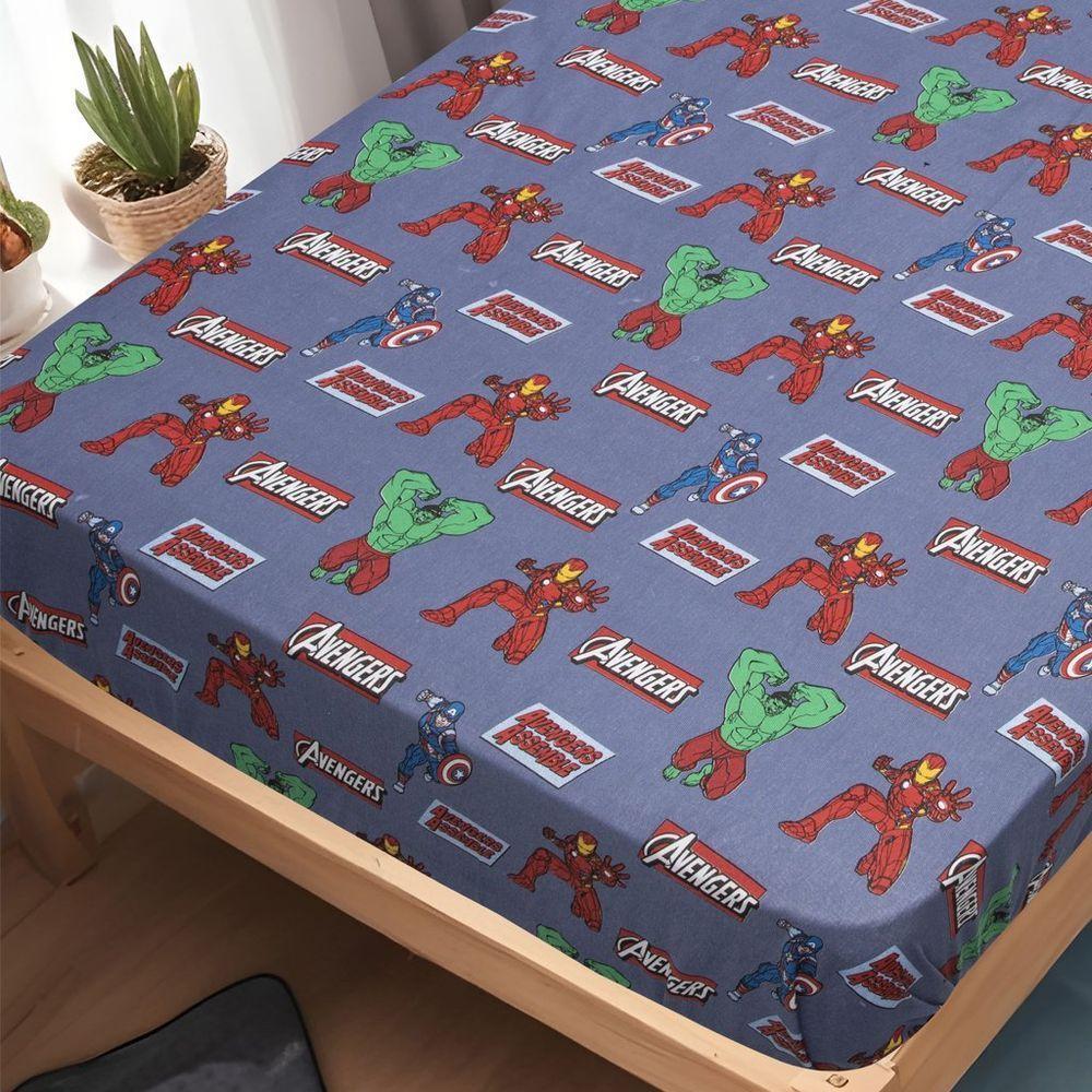 Jogo De Cama Solteiro Vingadores Malha 70% Algodão 30% Poliéster Avengers Evergreen/blue - 4