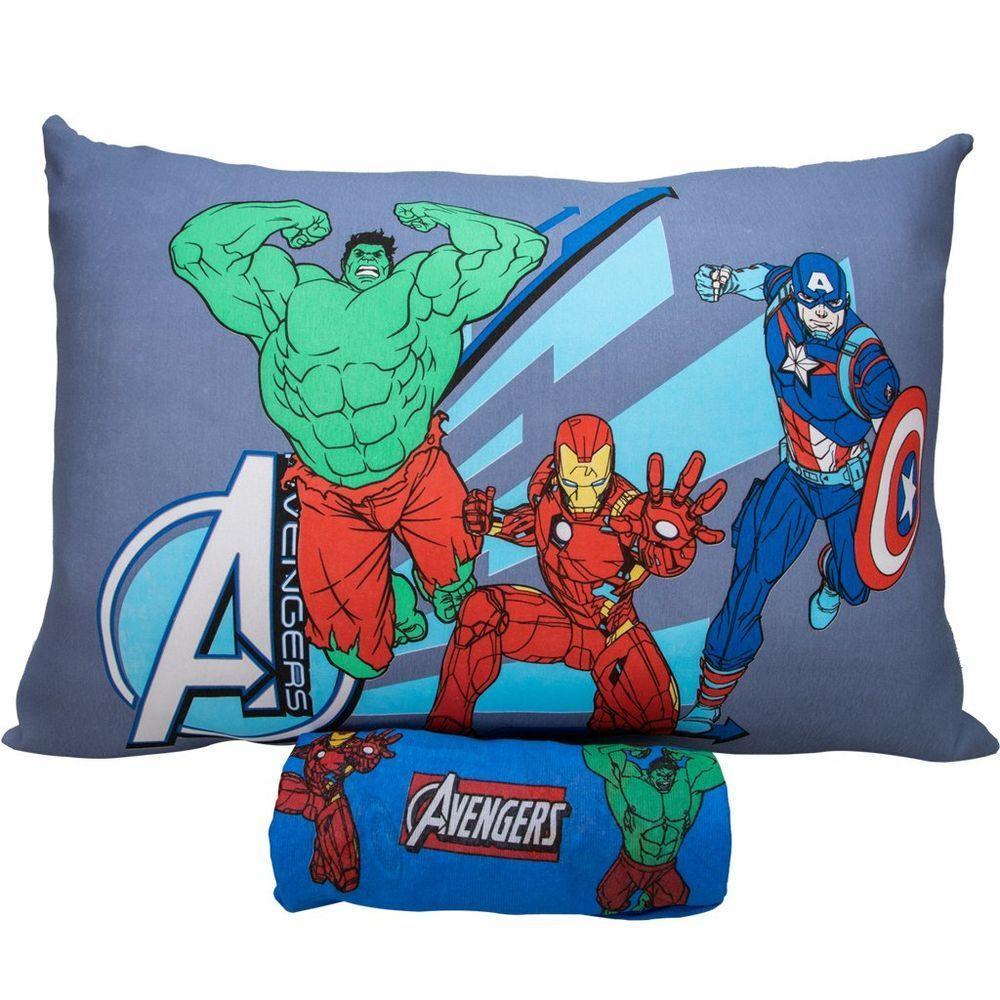Jogo De Cama Solteiro Vingadores Malha 70% Algodão 30% Poliéster Avengers Evergreen/blue - 5