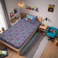 Jogo De Cama Solteiro Vingadores Malha 70% Algodão 30% Poliéster Avengers Evergreen/blue - 2