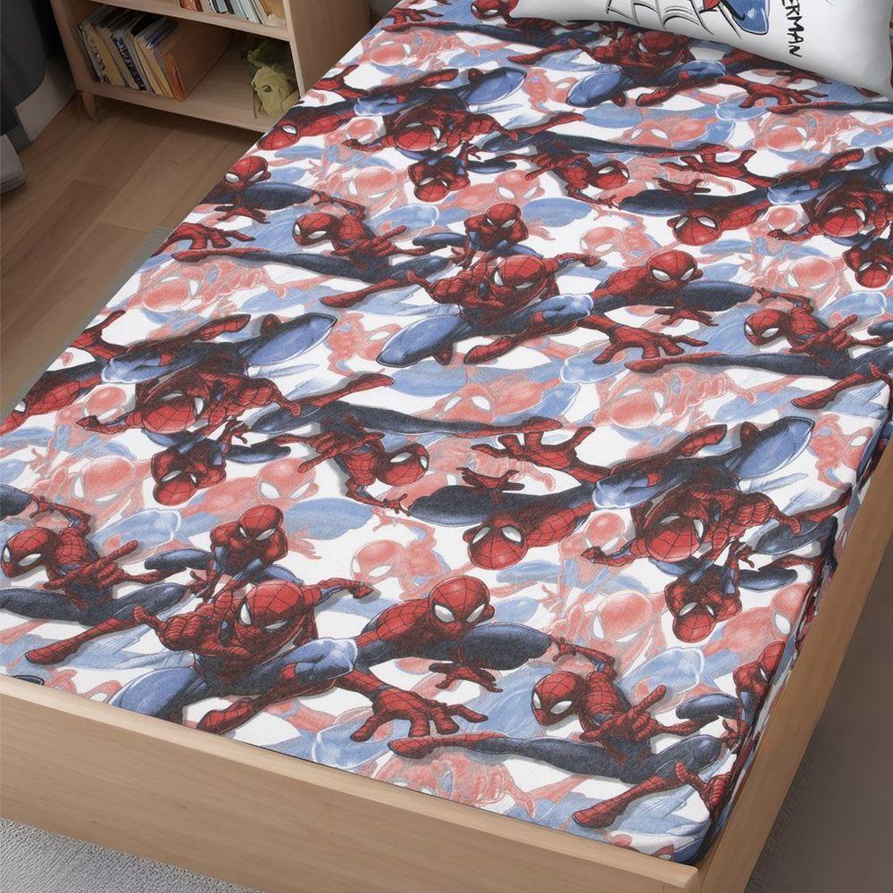 Jogo De Cama Solteiro 2 Pçs Homem-aranha 70% Algodão 30% Poliéster Spider Joy - 4