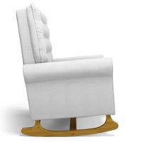 Kit 02 Poltronas De Amamentação E Descanso Base Madeira Balanço Brenda G05 Linho Cinza - Mpozenato - 5