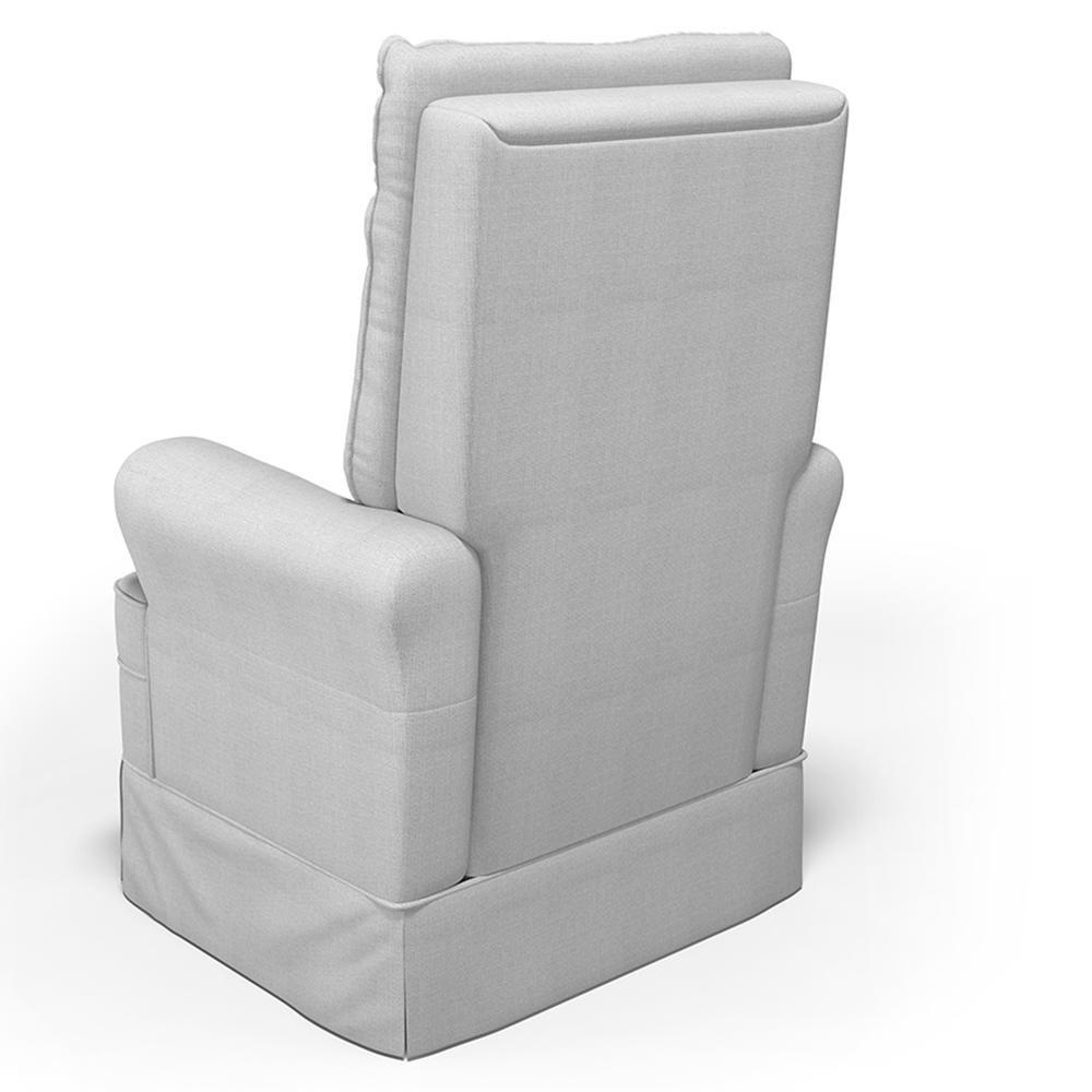 Kit 02 Poltronas De Amamentação E Descanso Com Balanço Laís G05 Linho Cinza - Mpozenato - 6