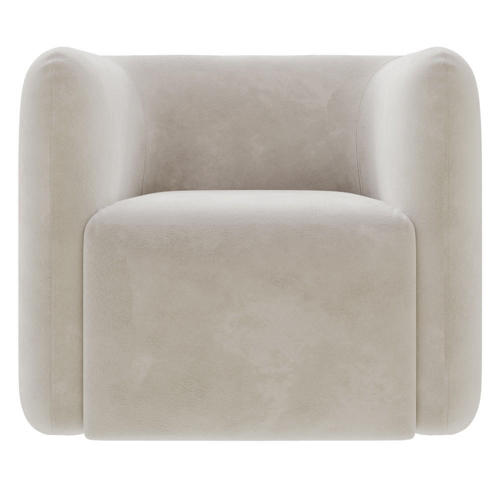 Poltrona Para Sala De Estar Decorativa Kit Com 2 Maggie K04 Veludo Bege - Mpozenato - 7