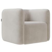 Poltrona Para Sala De Estar Decorativa Kit Com 2 Maggie K04 Veludo Bege - Mpozenato - 6