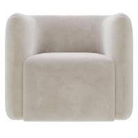 Poltrona Para Sala De Estar Decorativa Kit Com 2 Maggie K04 Veludo Bege - Mpozenato - 7