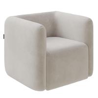 Poltrona Para Sala De Estar Decorativa Kit Com 2 Maggie K04 Veludo Bege - Mpozenato - 8