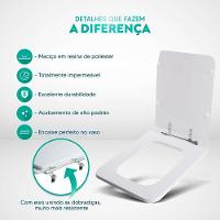 Assento Sanitário Acrílico Square Bege Para Vaso Incepa Cidamar - 3