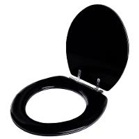 Assento Sanitário Almodadado Macio Flamingo Preto Para Vaso Incepa - 2