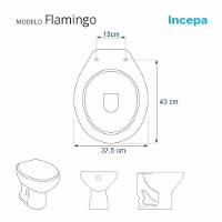 Assento Sanitário Almodadado Macio Flamingo Preto Para Vaso Incepa - 5