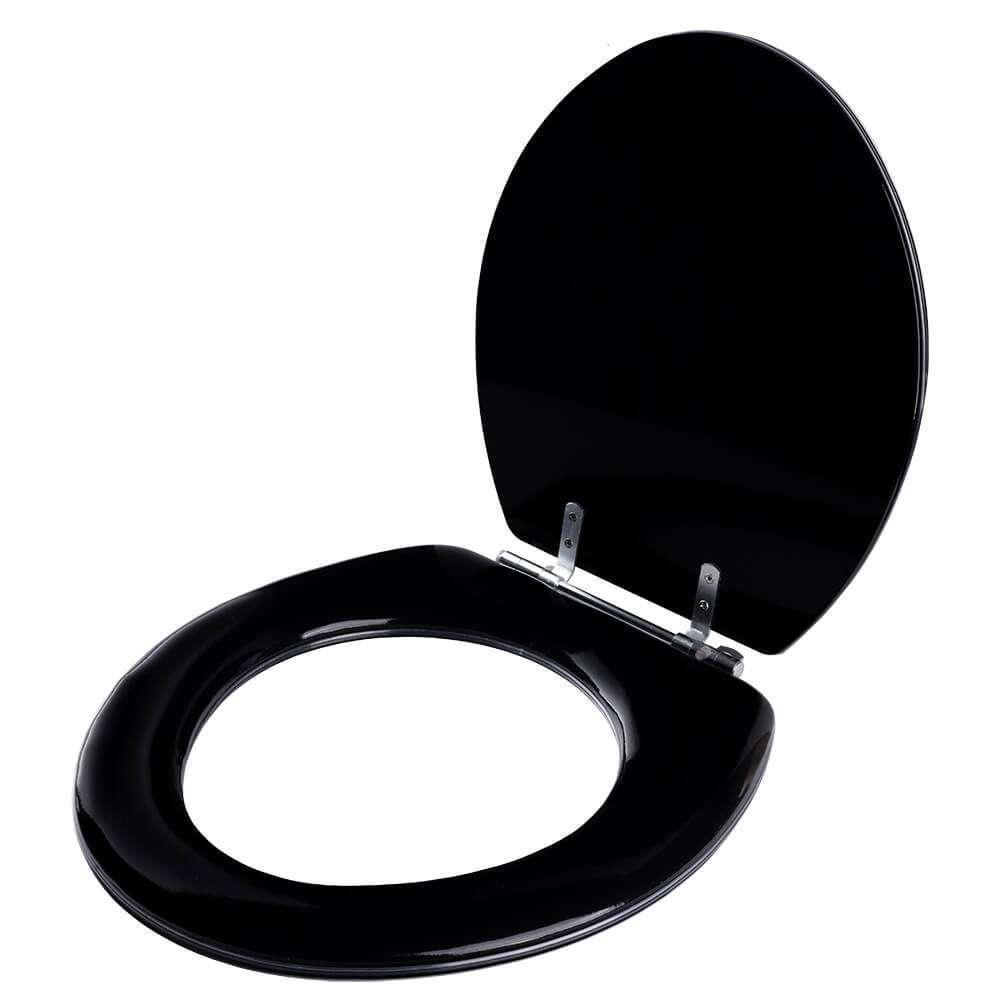 Assento Sanitário Almofadado Dalia Preto Para Vaso Fiori - 2