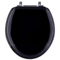 Assento Sanitário Almofadado Dalia Preto Para Vaso Fiori - 1