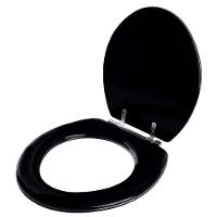 Assento Sanitário Almofadado Dalia Preto Para Vaso Fiori - 2