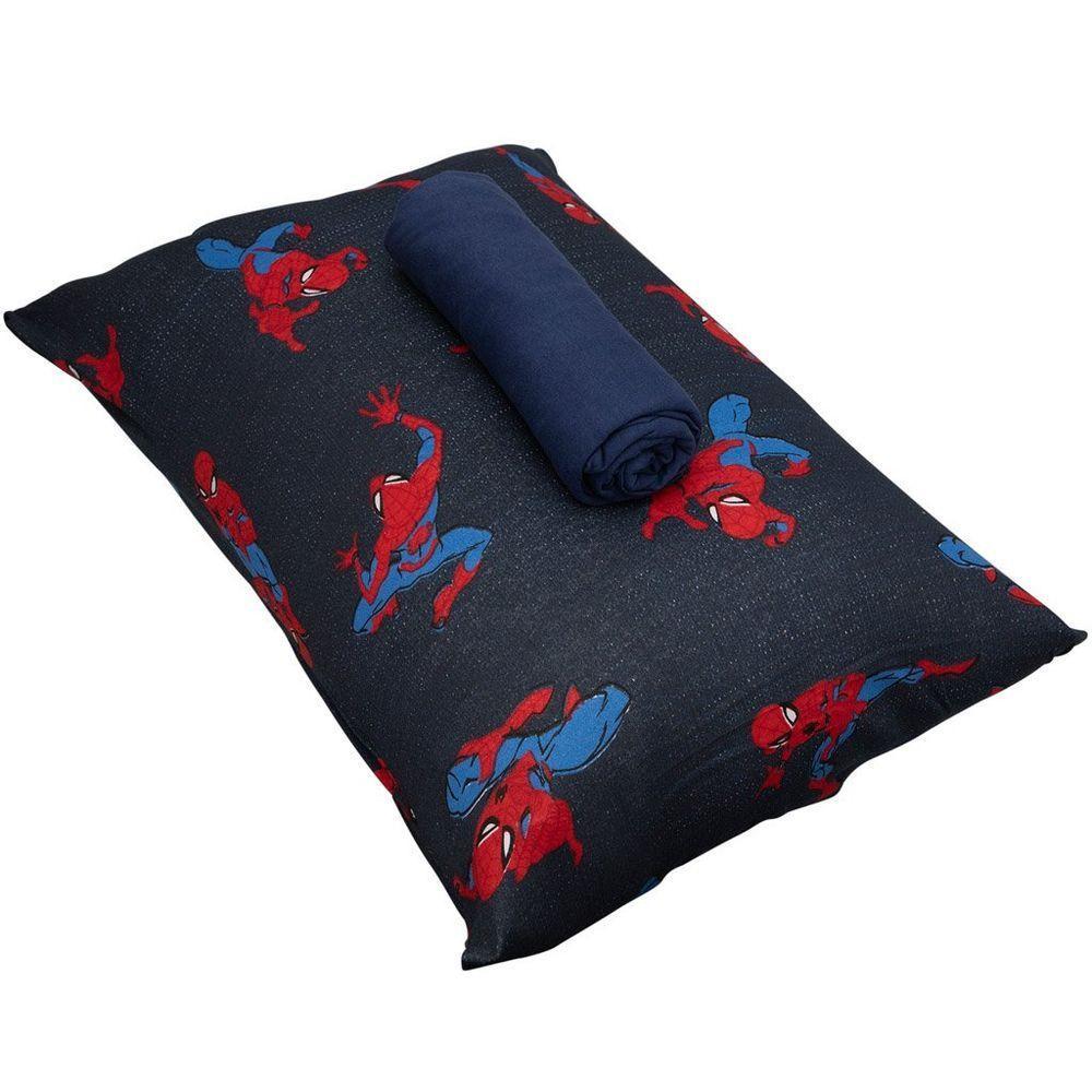 Jogo De Cama Solteiro 2 Pçs Homem-aranha 70% Algodão 30% Poliéster Spider Talke Blue - 5
