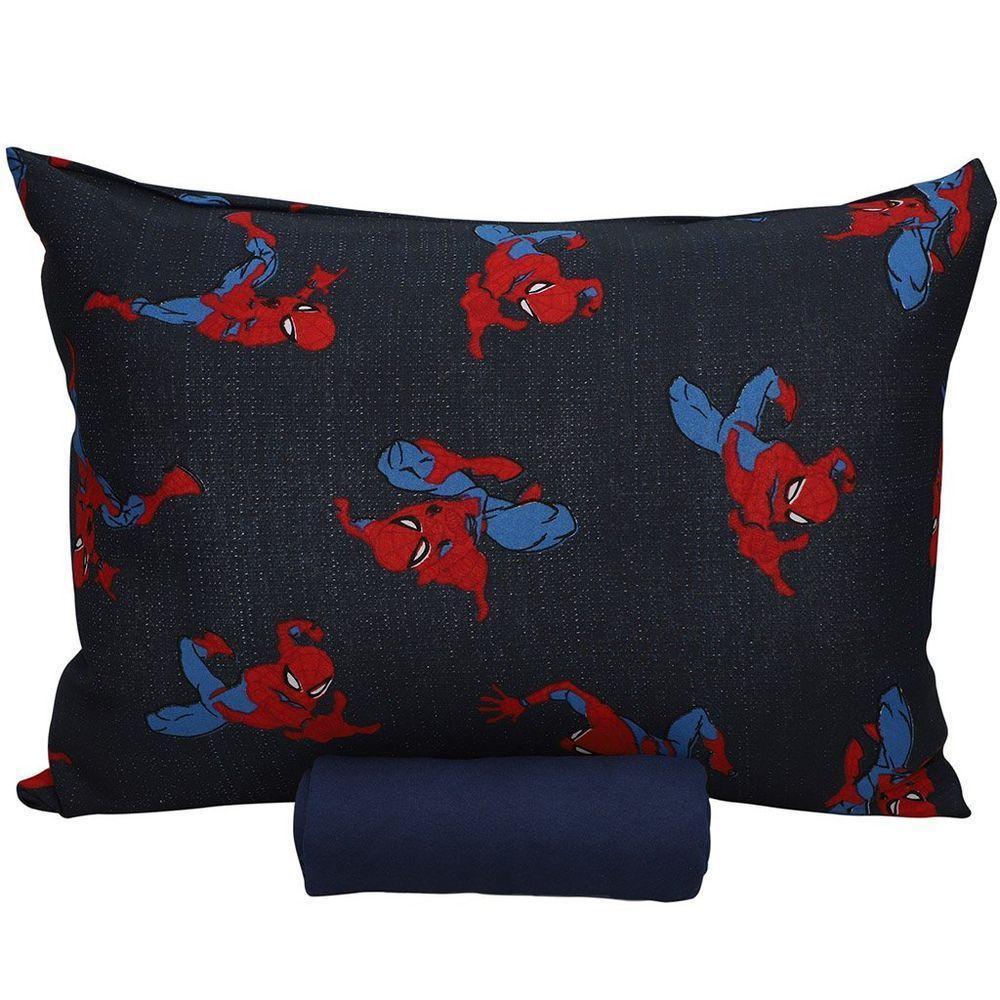 Jogo De Cama Solteiro 2 Pçs Homem-aranha 70% Algodão 30% Poliéster Spider Talke Blue - 6