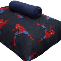 Jogo De Cama Solteiro 2 Pçs Homem-aranha 70% Algodão 30% Poliéster Spider Talke Blue