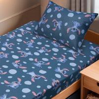Jogo De Cama Solteiro 2 Pçs Stitch Disney Kids 70% Algodão 30% Poliéster Stitch Pedras