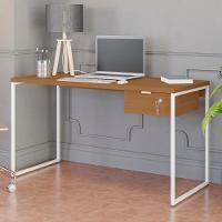 Mesa Escrivaninha 1 Gaveta 136 Cm Li003x005 Canela Branco Kpb - 2