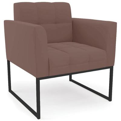 Poltrona Decorativa Ana Veludo Preto Rosa Ibiza