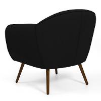 Poltrona Decorativa Nina Corano C-05 Com Pés Palito Castanho - Domi - 6