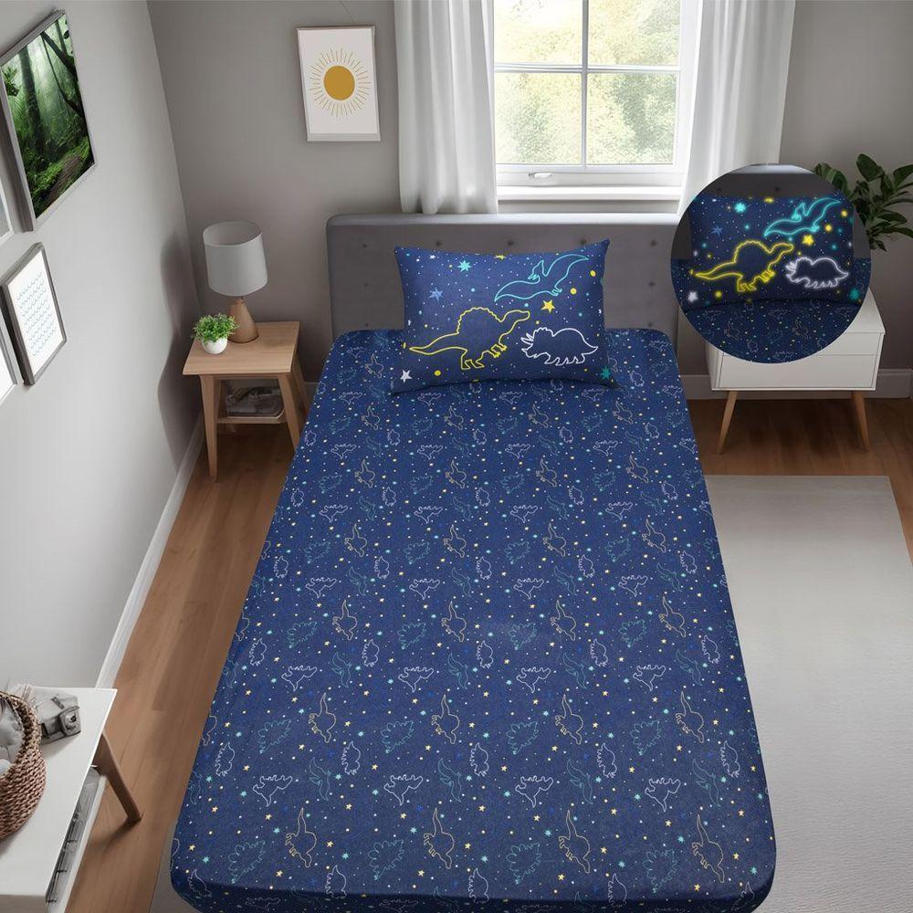 Jogo De Cama Solteiro 2 Pçs Joy 70% Algodão 30% Poliéster Dinossauros - 5