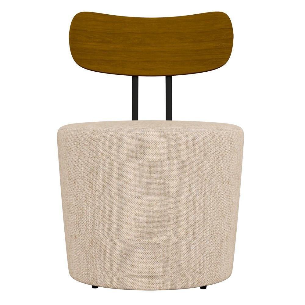 Kit 2 Poltronas Decorativas Redondas 53cm Le Moon M22 Linho Cru - Mpozenato - 3