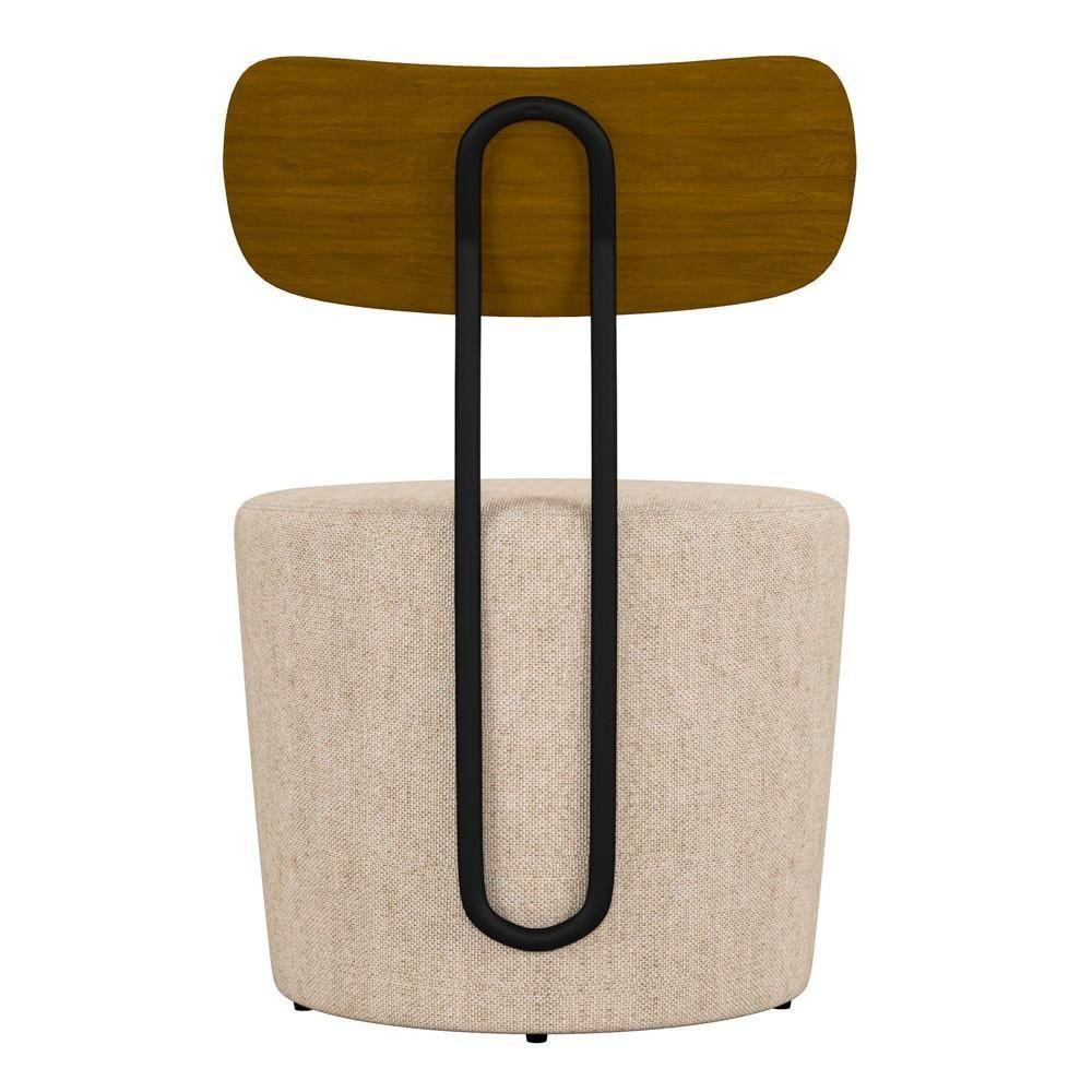 Kit 2 Poltronas Decorativas Redondas 53cm Le Moon M22 Linho Cru - Mpozenato - 5