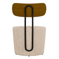 Kit 2 Poltronas Decorativas Redondas 53cm Le Moon M22 Linho Cru - Mpozenato - 5