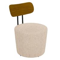 Kit 2 Poltronas Decorativas Redondas 53cm Le Moon M22 Linho Cru - Mpozenato - 6