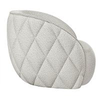 Kit 2 Poltronas Decorativa Para Sala 90cm Tressê Zion M22 Boucle Branco - Mpozenato - 6