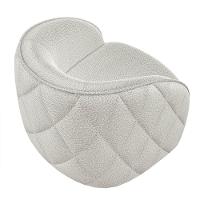 Kit 2 Poltronas Decorativa Para Sala 90cm Tressê Zion M22 Boucle Branco - Mpozenato - 7