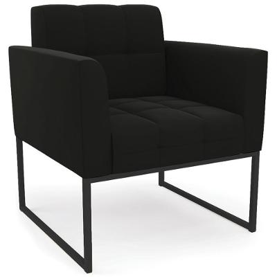 Poltrona Decorativa Ana Suede Preto Ibiza