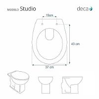 Assento Sanitário Em Mdf Studio Branco Para Bacia Deca - 5