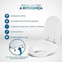 Assento Sanitário Link Marrom Fosco Para Vaso Deca - 3
