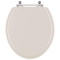 Assento Sanitário Convencional Oval Visone Para Vaso Ideal Standard Com Ferragem Dourada - 1