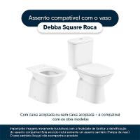 Assento Sanitário Em Mdf Debba Square Branco Para Bacia Roca