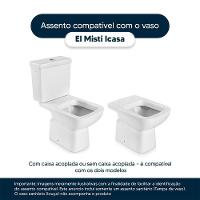 Assento Sanitário Poliéster Misti Branco Para Vaso Icasa 1.6gpf 6lpf