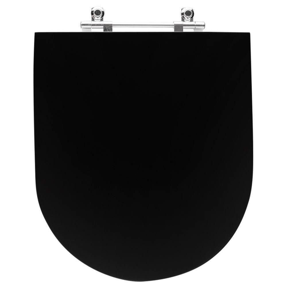 Assento Sanitário Poliéster Luxo Link Lk Ebano Fosco Para Vaso Deca - 4