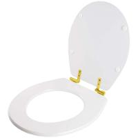 Assento Sanitário Com Amortecedor Carina Branco Para Vaso Ideal Standard Com Ferragem Dourada - 2