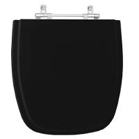 Assento Sanitário Poliester Fit Preto Para Vaso Celite - 1