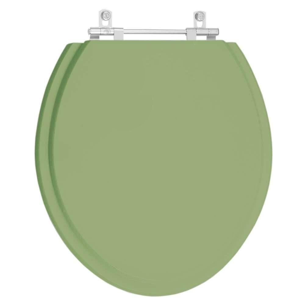 Assento Sanitario Poliéster Convencional Oval Verde Malva Para Vaso Deca - 1